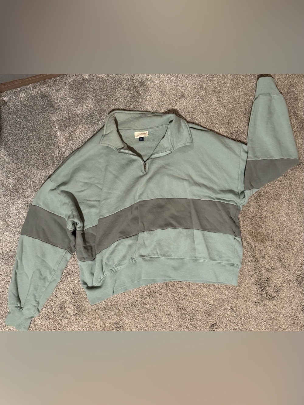 Universal Thread Color Block Half-Zip Sweatshirt Size XXL